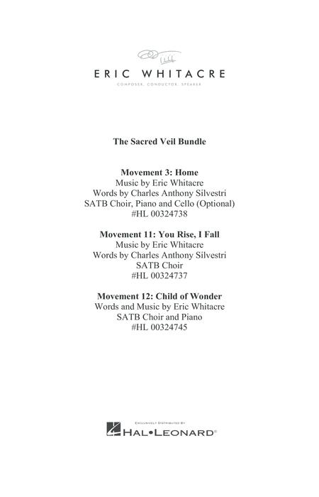 The Sacred Veil Bundle Home You Rise I Fall And Child Of Wonder Sheet Music