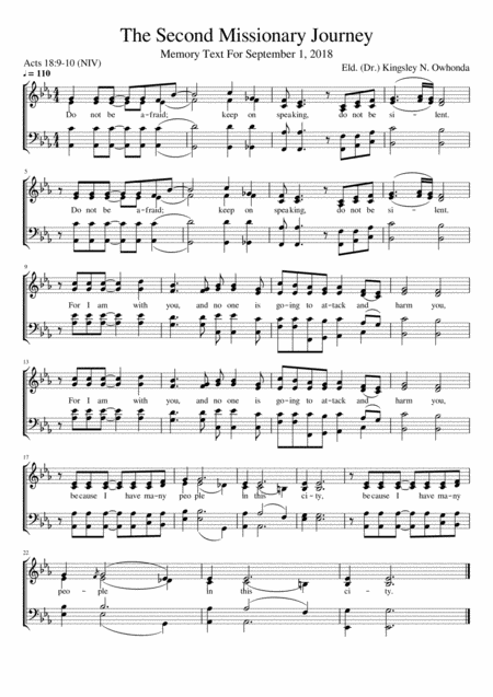 Free Sheet Music The Second Missionary Journey