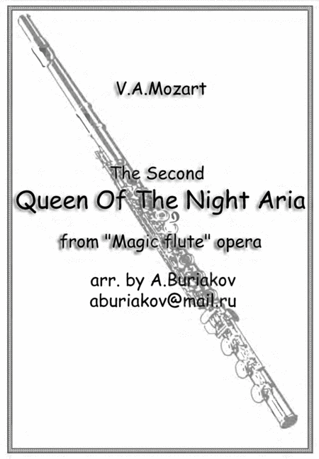 The Second Queen Of The Night Aria Flute Sheet Music