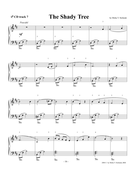 Free Sheet Music The Shady Tree Easy Romantic