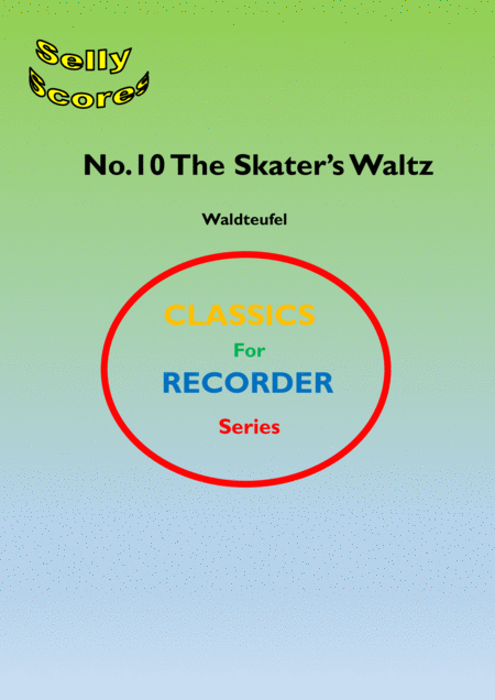 Free Sheet Music The Skaters Waltz For 2 Descant Recorders