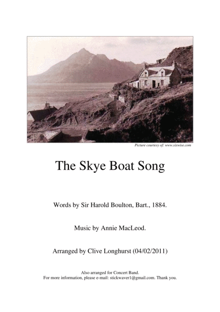 The Skye Boat Song Brass Band Parts Full Set Sheet Music