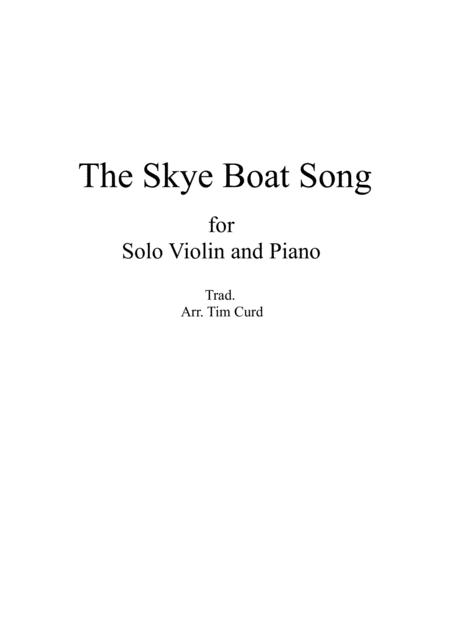 The Skye Boat Song For Solo Violin And Piano Sheet Music