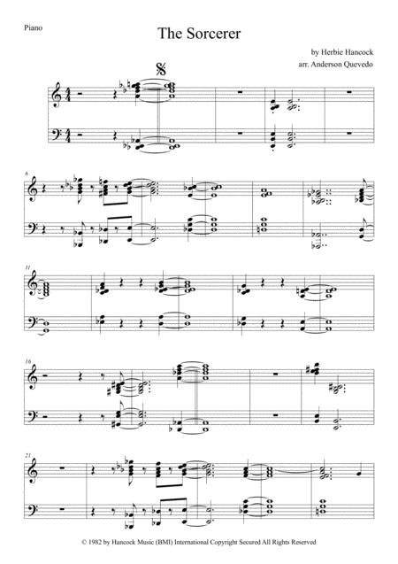 Free Sheet Music The Sorcerer Herbie Hancock Piano