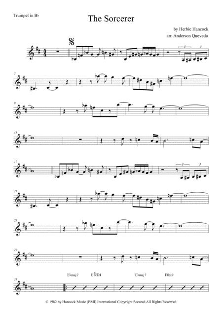 Free Sheet Music The Sorcerer Herbie Hancock Trumpet