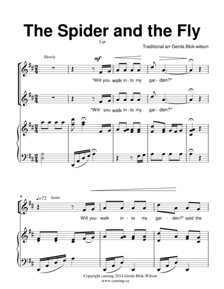 The Spider And The Fly Sheet Music