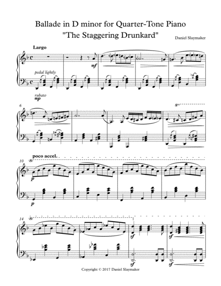 Free Sheet Music The Staggering Drunkard