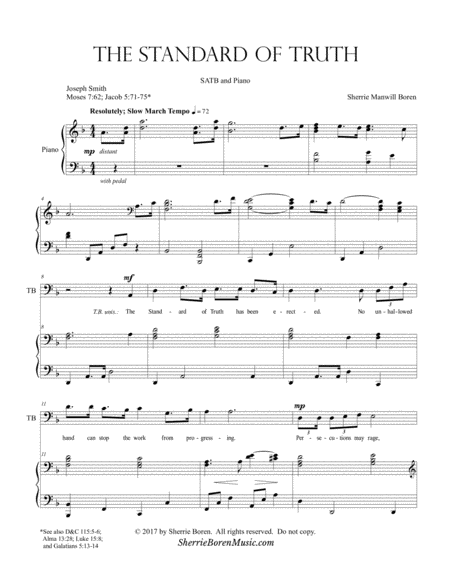 The Standard Of Truth Sheet Music