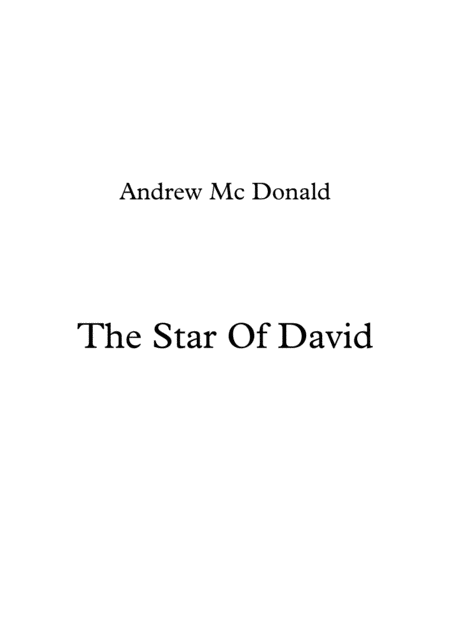 The Star Of David Sheet Music