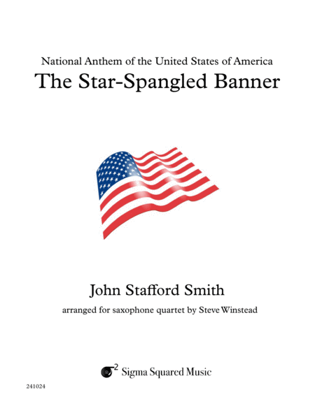 Free Sheet Music The Star Spangled Banner For Saxophone Quartet