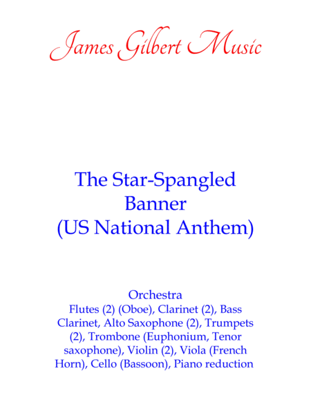 Free Sheet Music The Star Spangled Banner Us National Anthem