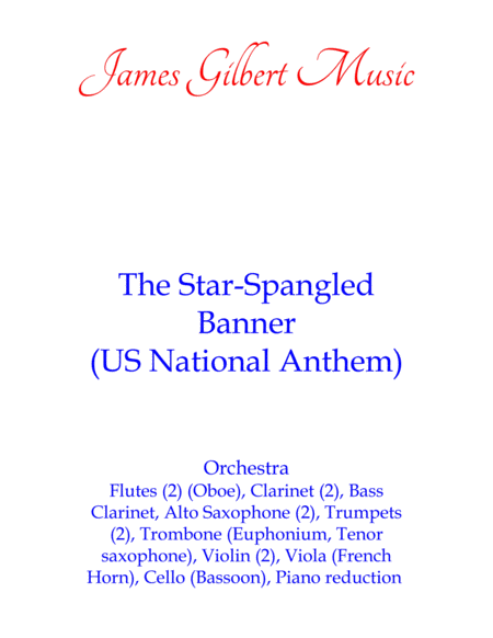 The Star Spangled Banner Us National Anthem Sheet Music