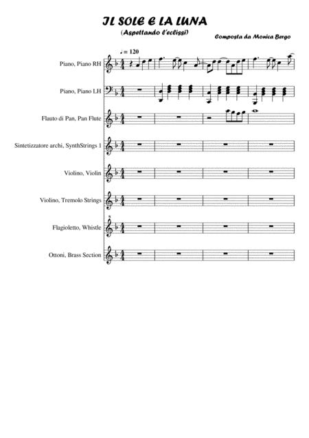 Free Sheet Music The Sun And The Moon Waiting For The Eclipse