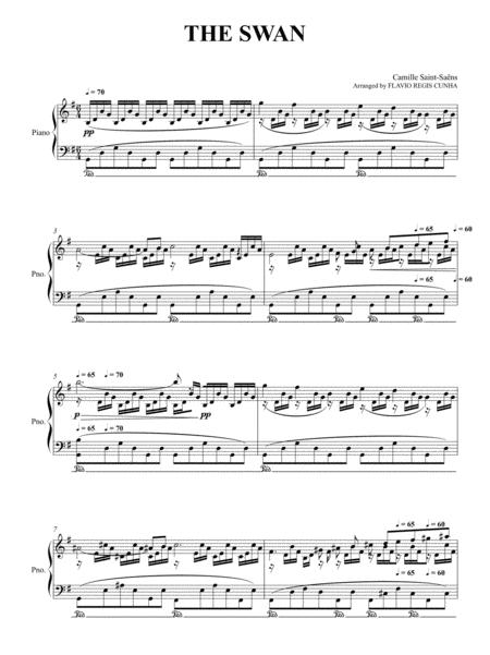 The Swan For Piano Solo Sheet Music