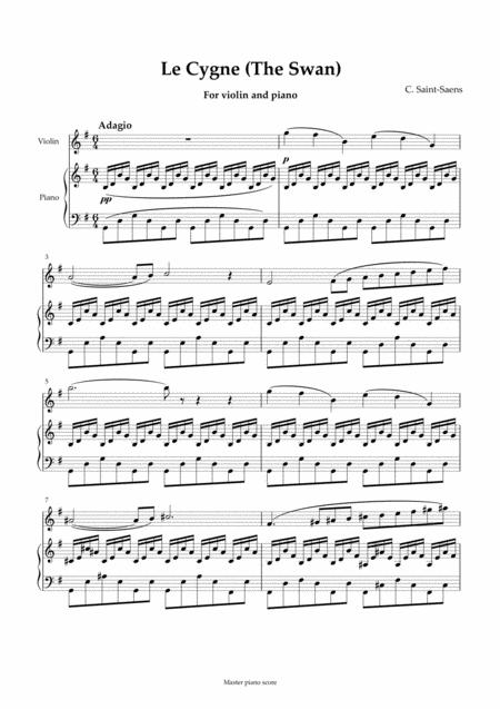 The Swan For Violin And Piano Sheet Music