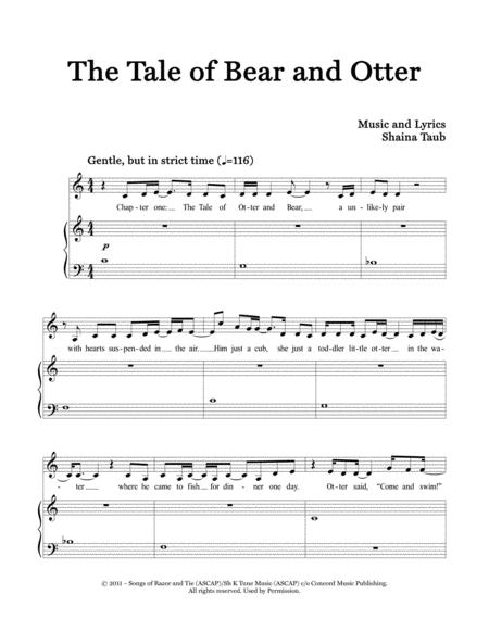 Free Sheet Music The Tale Of Bear And Otter