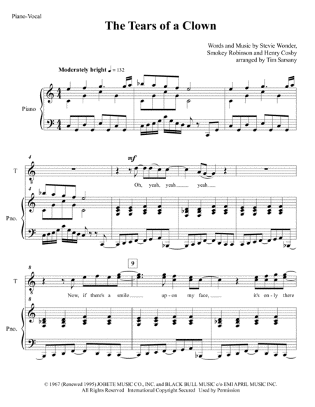 The Tears Of A Clown Sheet Music