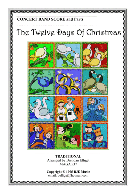 The Twelve Days Of Christmas Concert Band Score And Parts Pdf Sheet Music