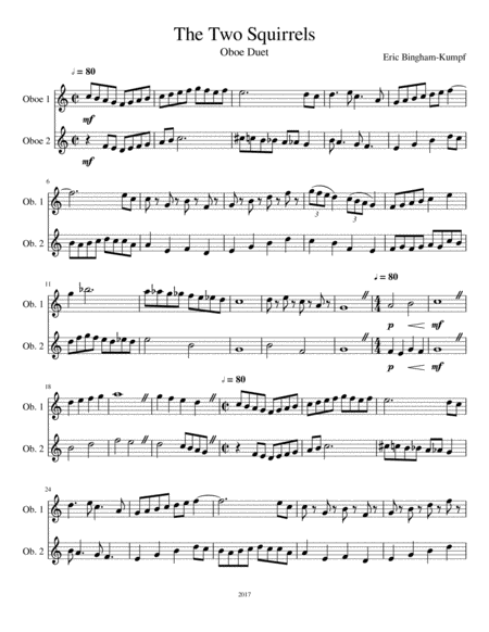 The Two Squirrels Sheet Music