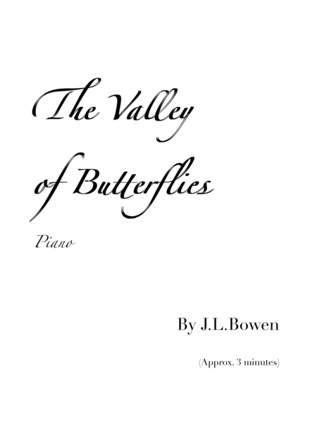 The Valley Of Butterflies Sheet Music