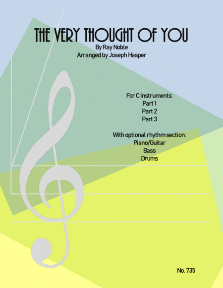 The Very Thought Of You Three C Instruments With Optional Piano Bass Drums Sheet Music