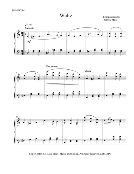 Free Sheet Music The Waltz