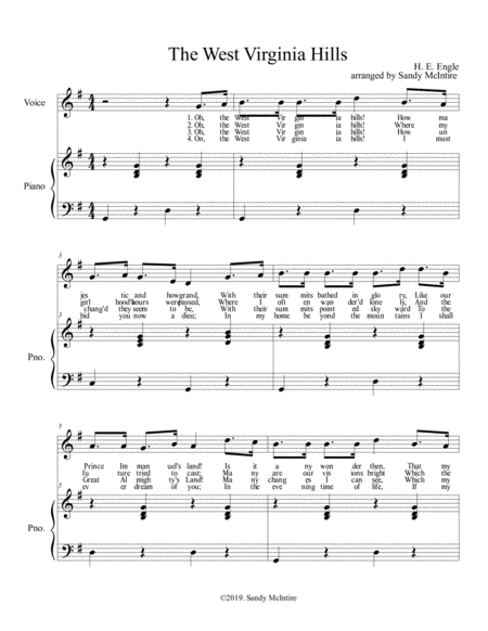 The West Virginia Hills Sheet Music