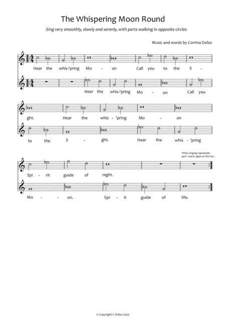 Free Sheet Music The Whispering Moon Round