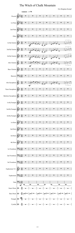 Free Sheet Music The Witch Of Chalk Mountain
