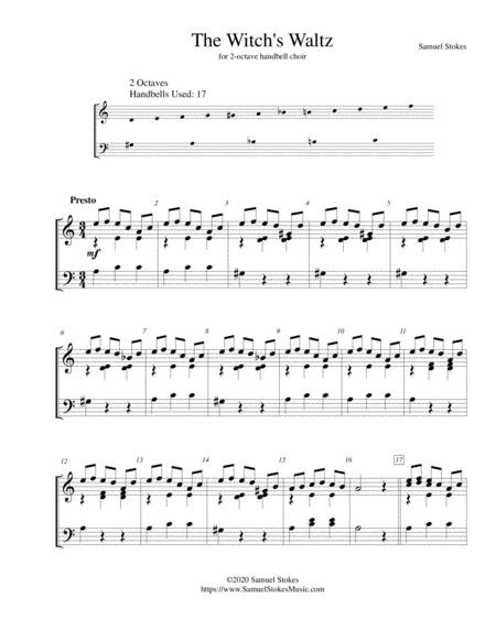 Free Sheet Music The Witch Waltz For 2 Octave Handbell Choir