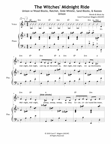 The Witches Midnight Ride Sheet Music