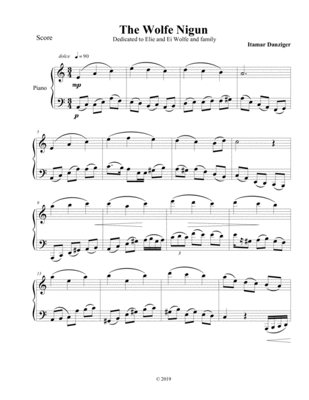 Free Sheet Music The Wolfe Nigun