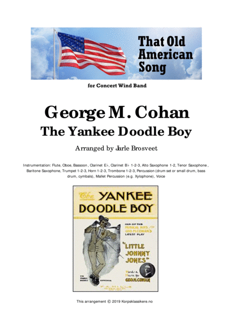 Free Sheet Music The Yankee Doodle Boy For Concert Wind Band