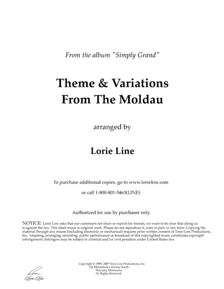 Theme And Variations From The Moldau Sheet Music