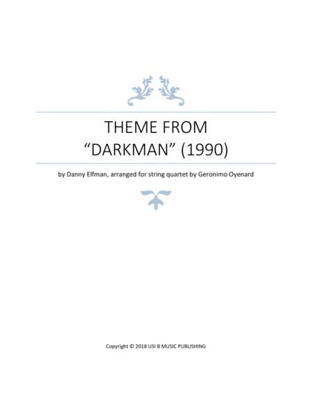 Free Sheet Music Theme From Darkman 1990