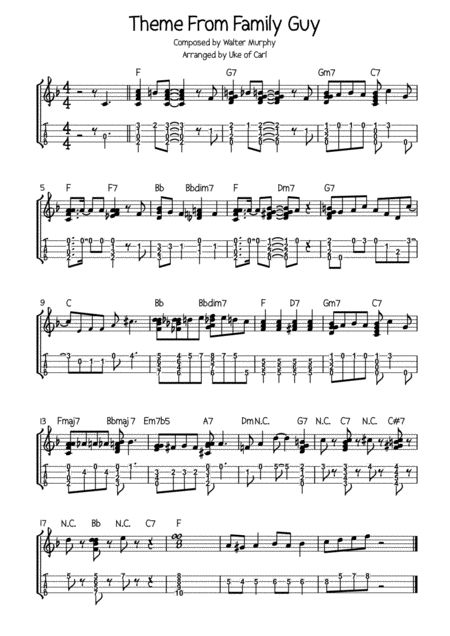 Theme From Family Guy Sheet Music