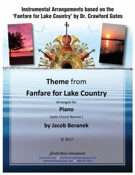 Theme From Fanfare For Lake Country Solo Piano With Chord Names Sheet Music