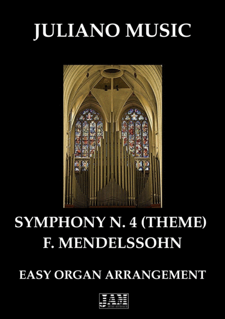 Free Sheet Music Theme From Symphony N 4 Easy Organ C Version F Mendelssohn