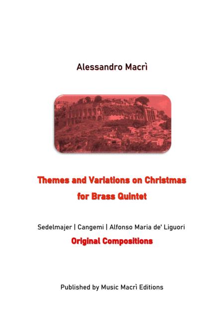 Themes And Variations On Christmas For Brass Quintet Sheet Music