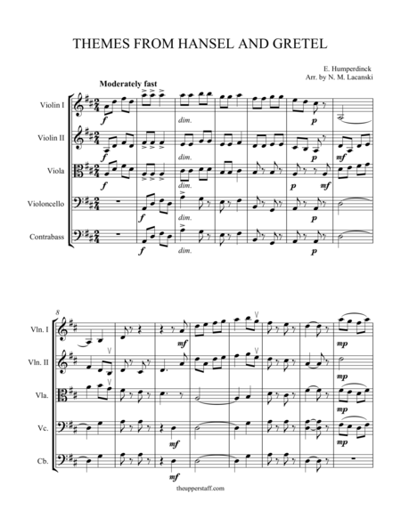 Themes From Hansel And Gretel Sheet Music