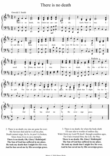 Free Sheet Music There Is No Death A New Tune To A Wonderful Oswald Smith Poem