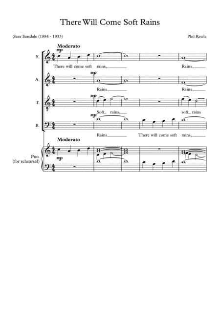 There Will Come Soft Rains Unaccompanied Choir Sheet Music