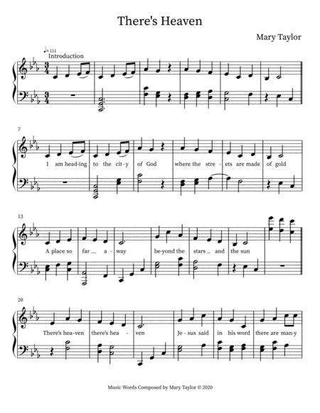 Free Sheet Music Theres Heaven