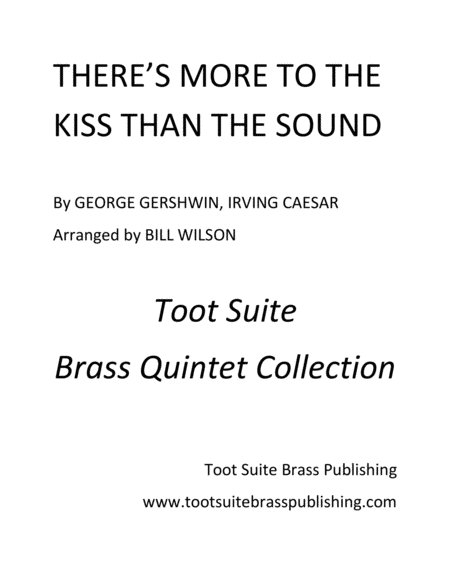 Theres More To The Kiss Than The Sound Sheet Music