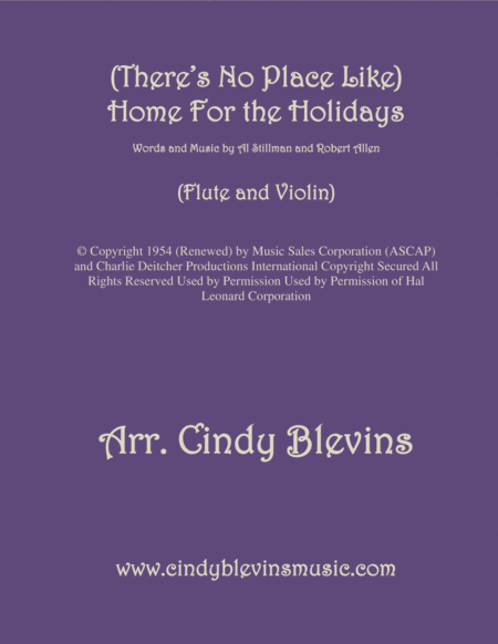 Free Sheet Music Theres No Place Like Home For The Holidays Arranged For Flute And Violin