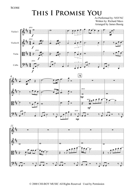 Free Sheet Music This I Promise You