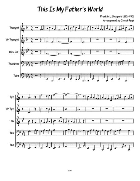 This Is My Fathers World Brass Quintet Sheet Music