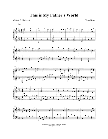 This Is My Fathers World Sheet Music