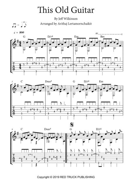 This Old Guitar Fingerstyle Guitar Sheet Music