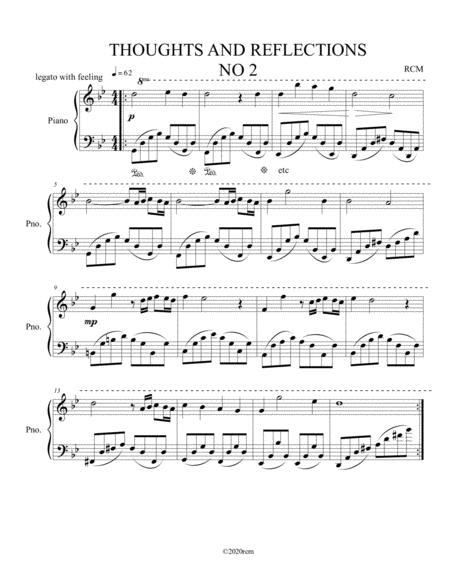 Free Sheet Music Thoughts And Reflections N02